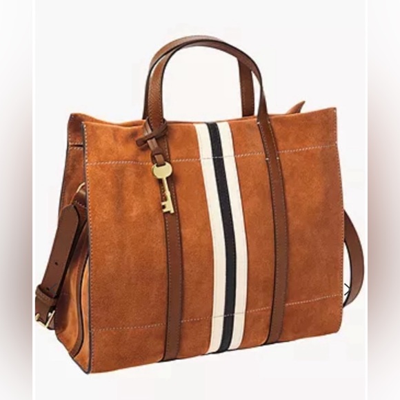Fossil Handbags - FOSSIL Carmen Shopper Shoulder & Crossbody Strap Included - Caramel Color